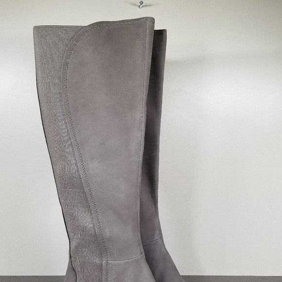 Louise et Cie Vallery Tall Boot, Light Gray Leather, Womens Size 8.5 M / 38.5 - Picture 7 of 15